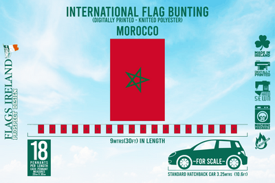 Wimpelkette mit marokkanischer Flagge