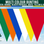 Estamenha multicolorida - Verde (Nacional), Laranja, Azul (St. Patricks), Branco, Amarelo e Vermelho