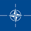 NATO - Flagge der Organisation des Nordatlantikvertrags