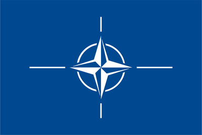 NATO - Flagge der Organisation des Nordatlantikvertrags
