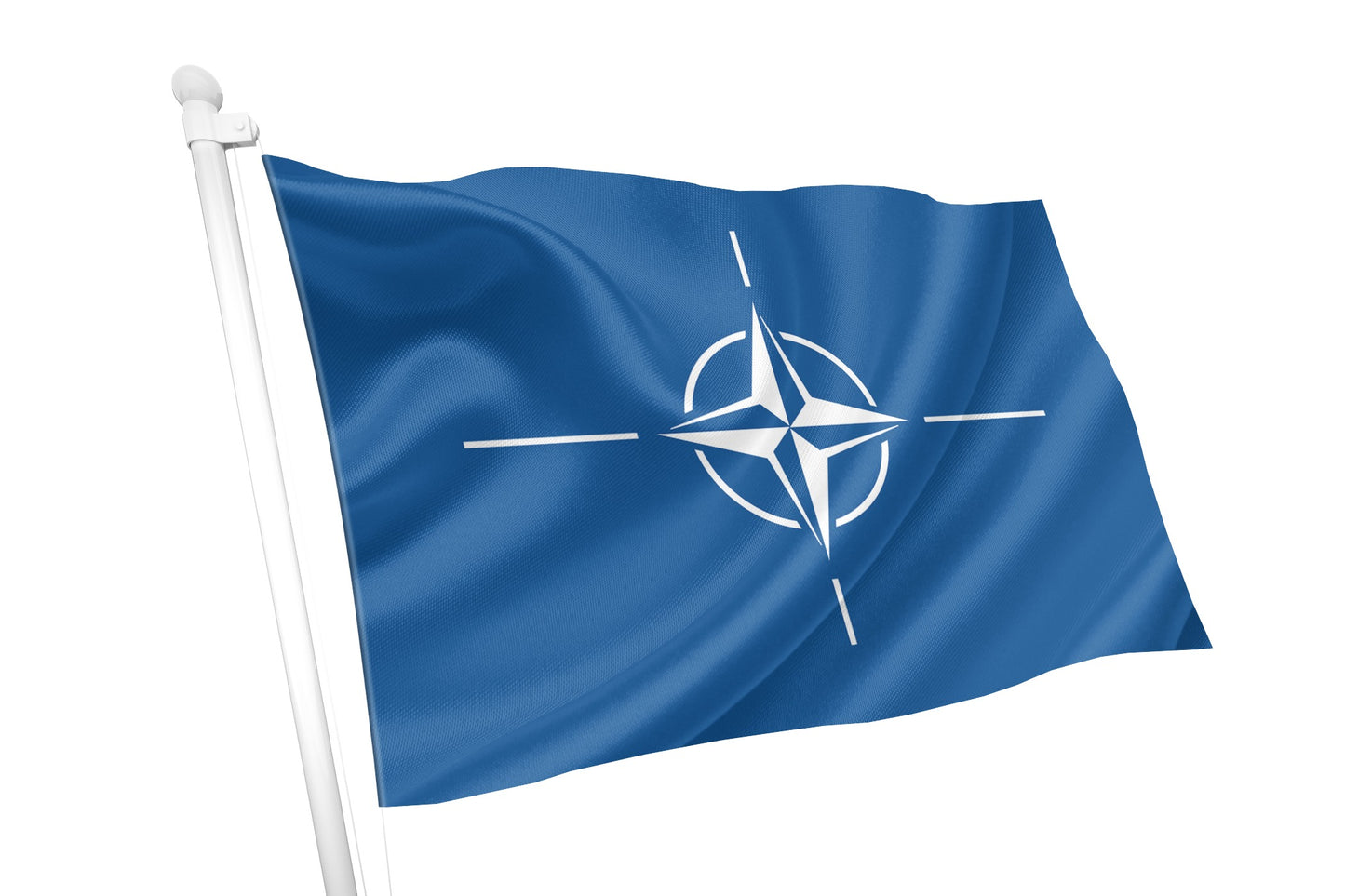 NATO - Flagge der Organisation des Nordatlantikvertrags