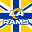 Los Angeles Rams UK Flag