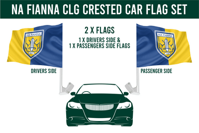 Na Fianna CLG Crest Car Flag Set