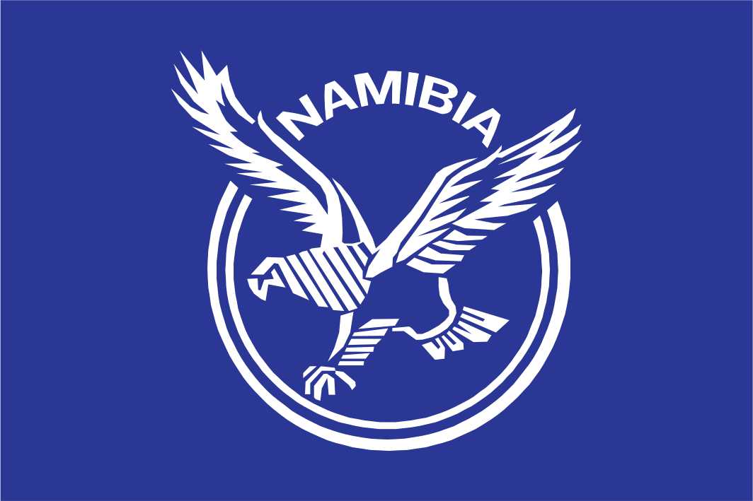 Bandeira com crista de rugby da Namíbia - The Welwitschias