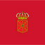 Navarre Flag. Red flag colour with crest in the center