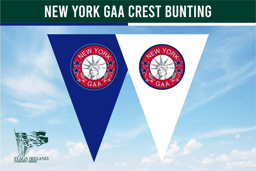 New York GAA Crest Bunting Flags Ireland Prospect Design