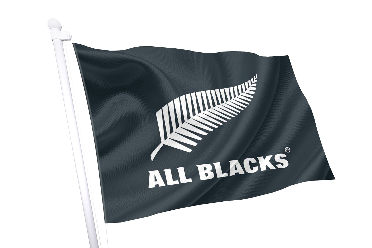 Neuseeländische Rugby-Wappenflagge – Die All Blacks