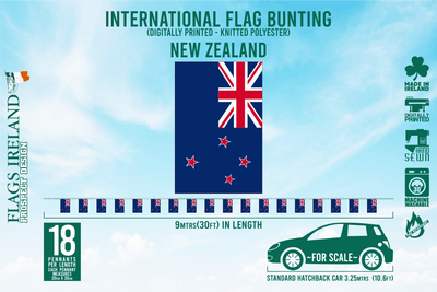 Wimpelkette mit neuseeländischer Flagge