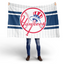 Person holding a New York Yankees Flag