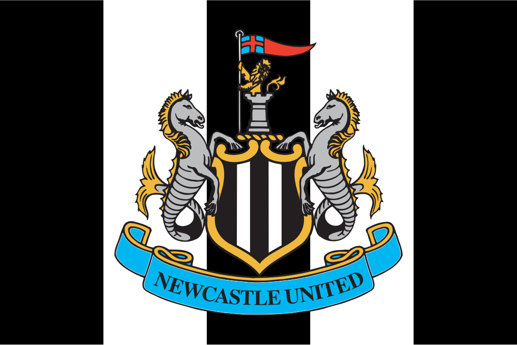 Newcastle United Fabric Banner & Bunting - Black And White Party Flags For Magpies Fans