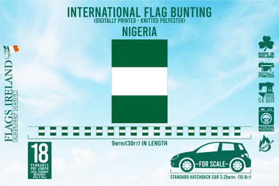Wimpelkette mit Nigeria-Flagge