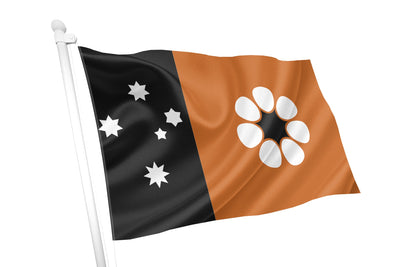 Northern Territory Flag flying on a white background