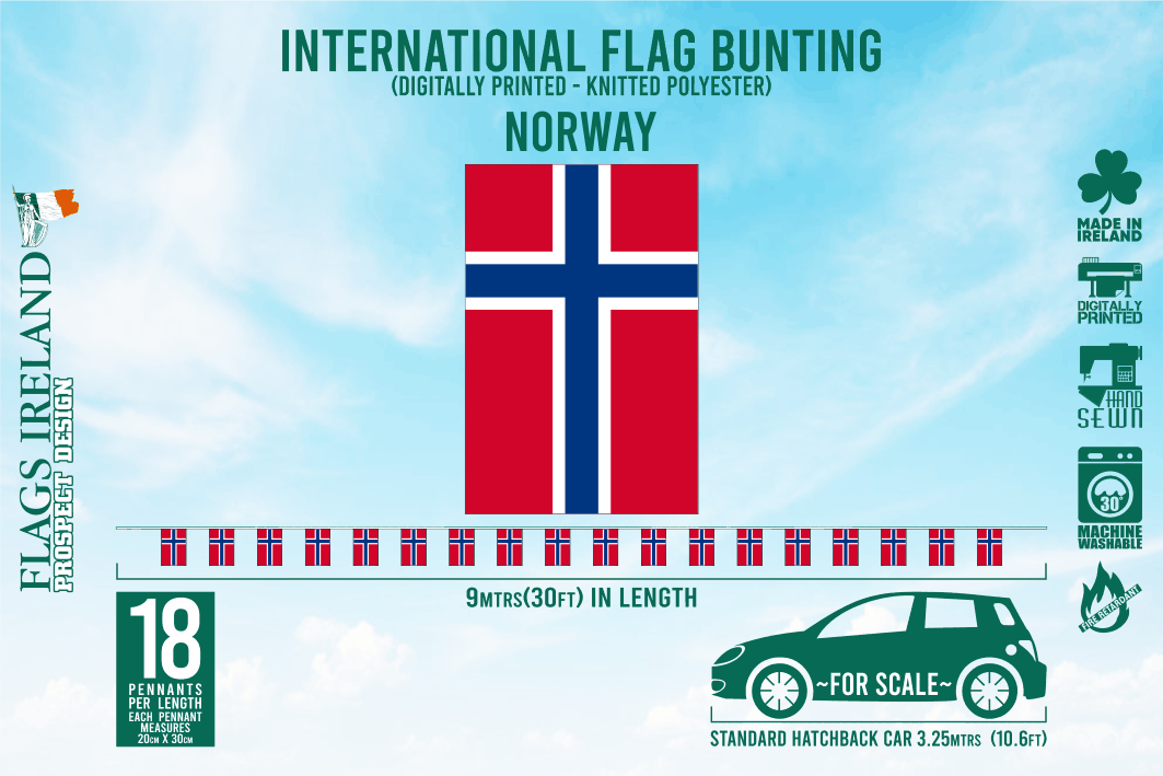 Norway Flag Bunting