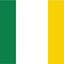 Green, White & Golden Yellow Coloured Flag
