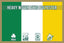 Green, White & Golden Yellow Coloured Flag