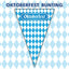 Blau-weiße Dreieckswimpelkette für das Oktoberfest