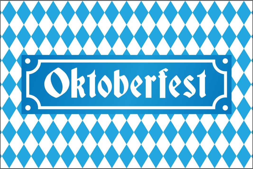 Bandeira Azul e Branca da Oktoberfest