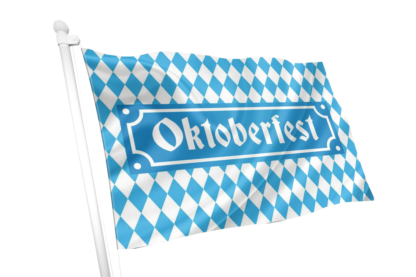 Oktoberfest Blue & White Flag