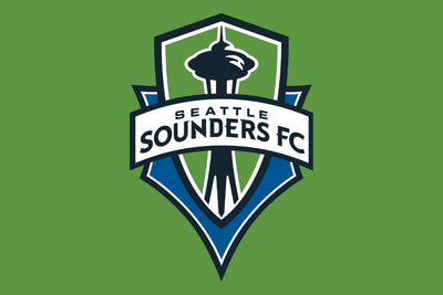 Seattle Sounders FC logo on a green background
