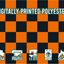 Orange-weiß karierte Flagge