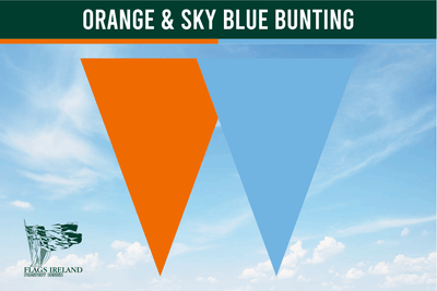 Orange & Sky Blue Colour Bunting