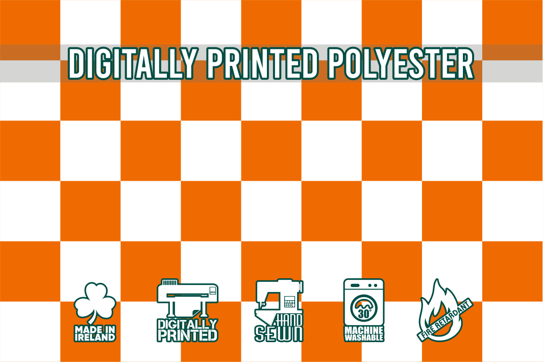 Orange & White Chequered Flag