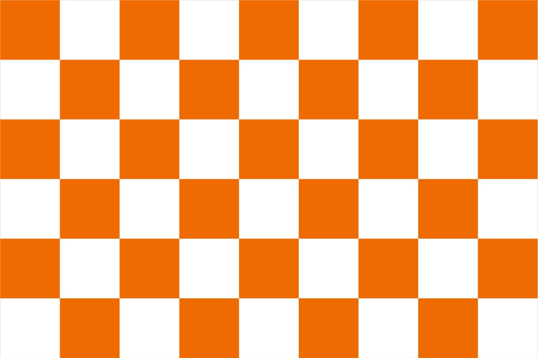 Orange & White Chequered Flag