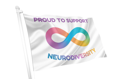 Proud To Support Neurodiversity Infinity Flag