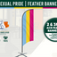 Pansexual pride feather banner kit with colorful design and branding elements.