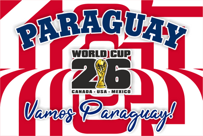 Paraguay World Cup 2026 Football Supporter Flag