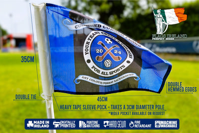 GAA Pitch Side Flag &  Poles Bundle