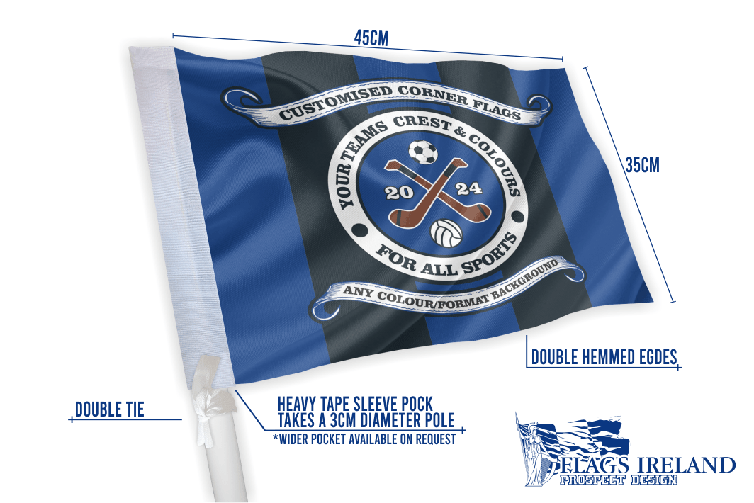 Custom Corner and Pitch Side Flags - Personalised Team Flags Made in ...