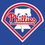 Phillies logo on a blue background. Philadelphia Phillies 