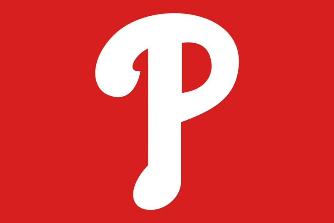 Philadelphia Phillies White 'P' logo on a red background