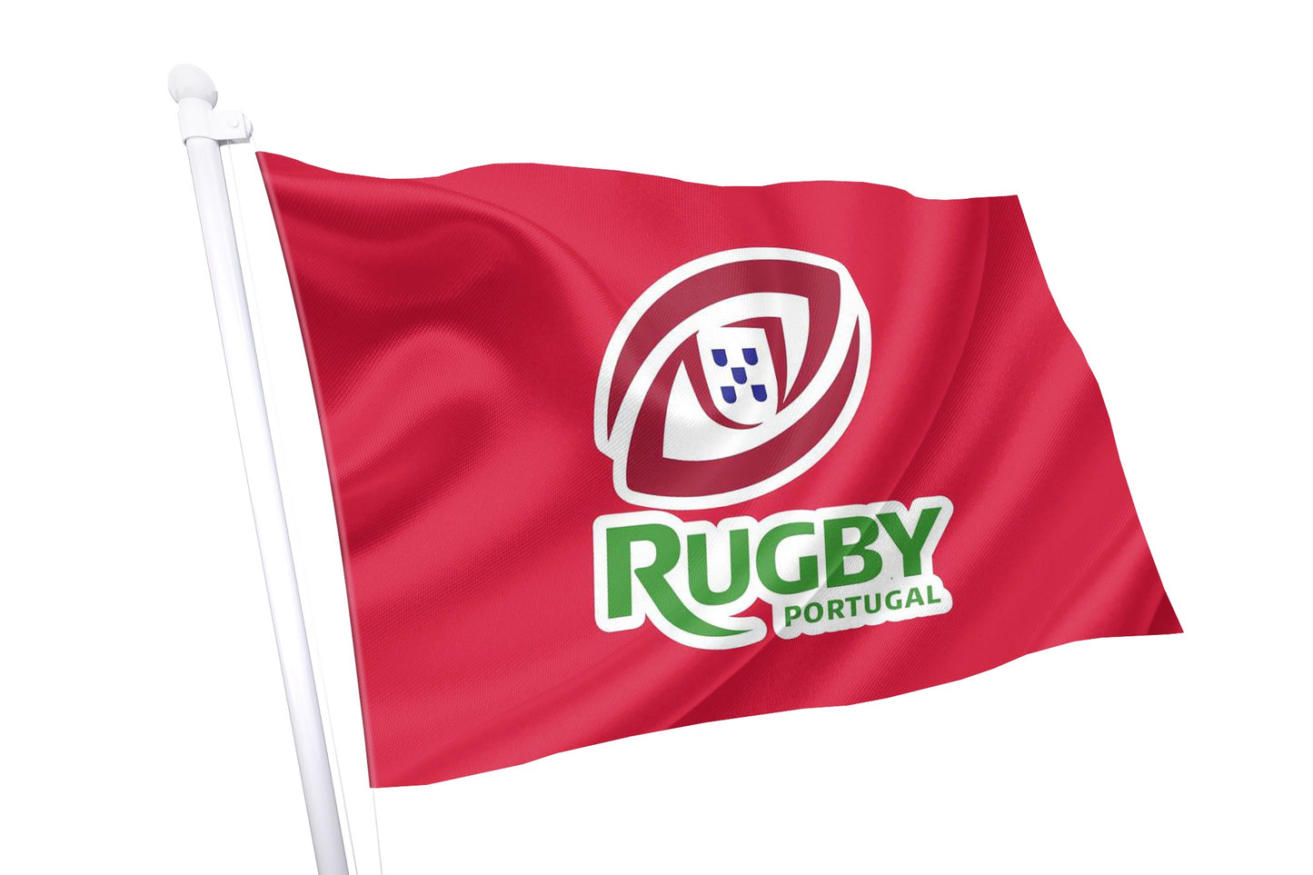 Portugal Rugby Crested Flag - Os Lobos