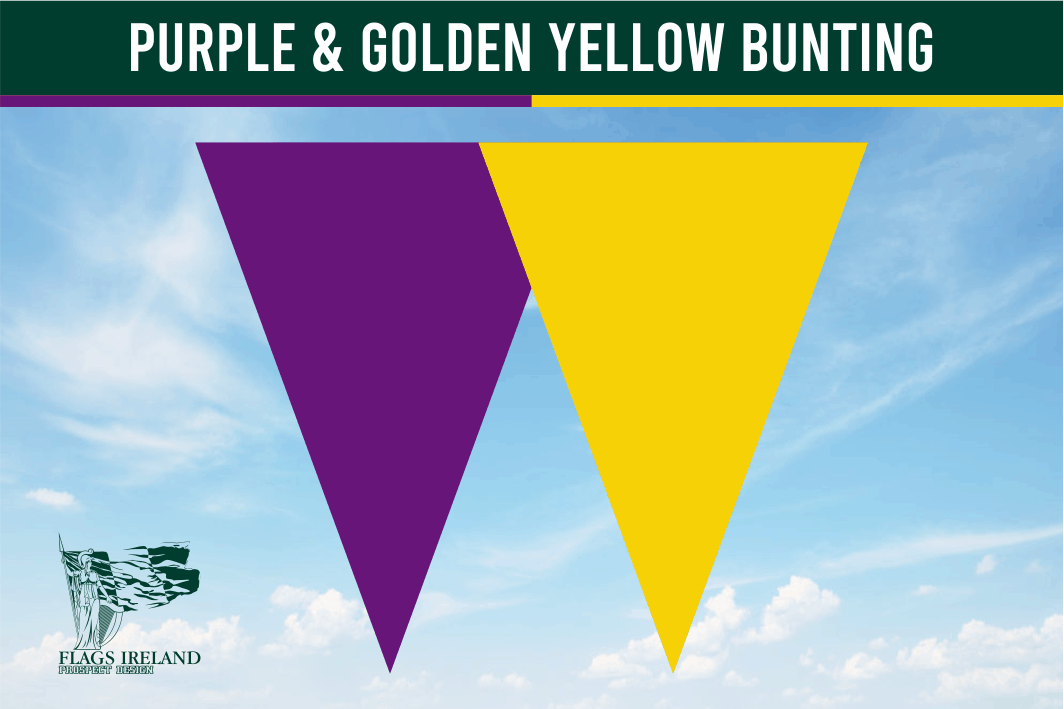Purple & Golden Yellow Colour Bunting