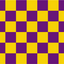 Purple & Golden Yellow Chequered Flag