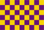 Purple & Golden Yellow Chequered Handwaver Flag