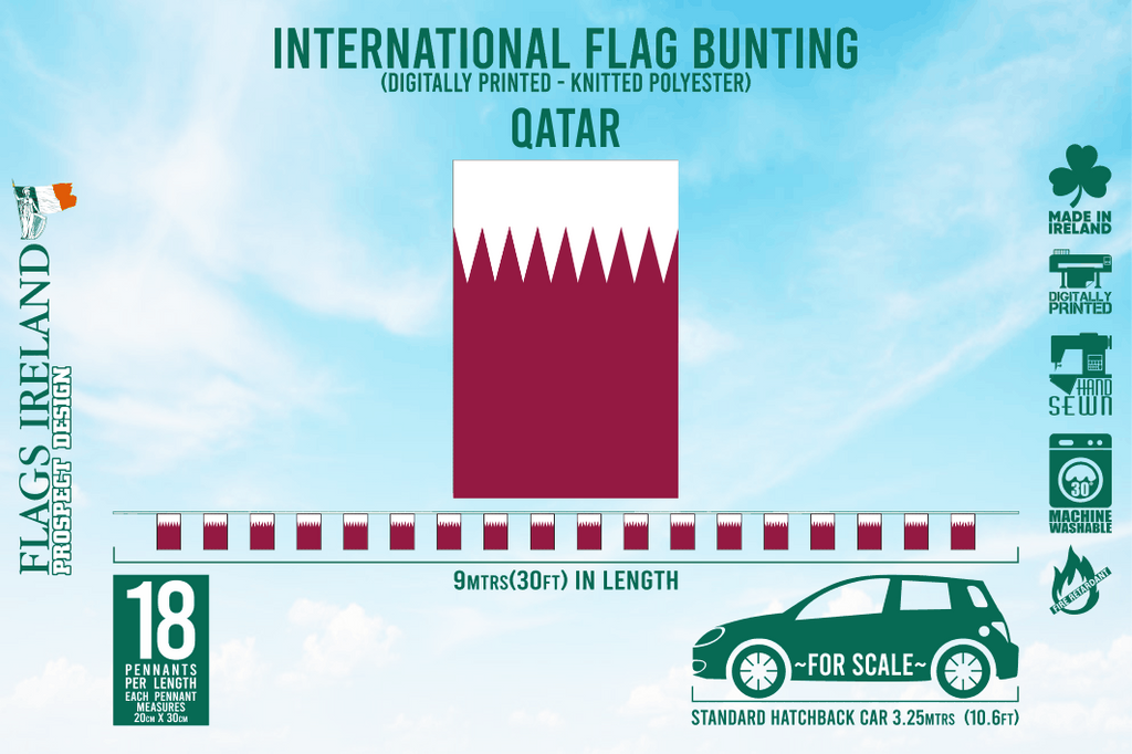 Qatar Flag Bunting