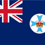 Queensland Flag. British Ensign with cross crown. Blue and red
