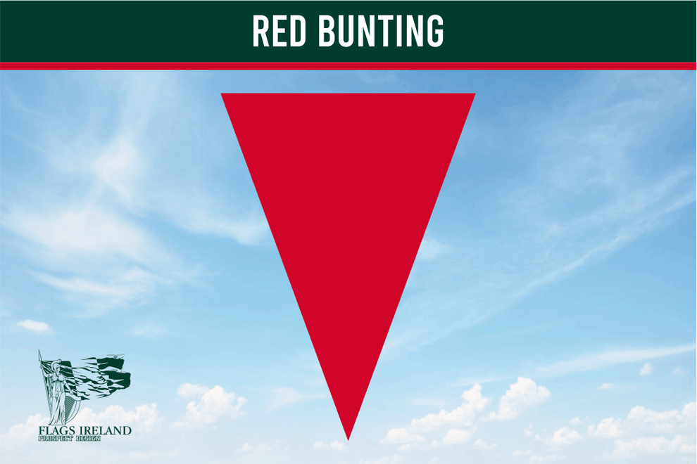 Red Colour Bunting – Flags Ireland Prospect Design