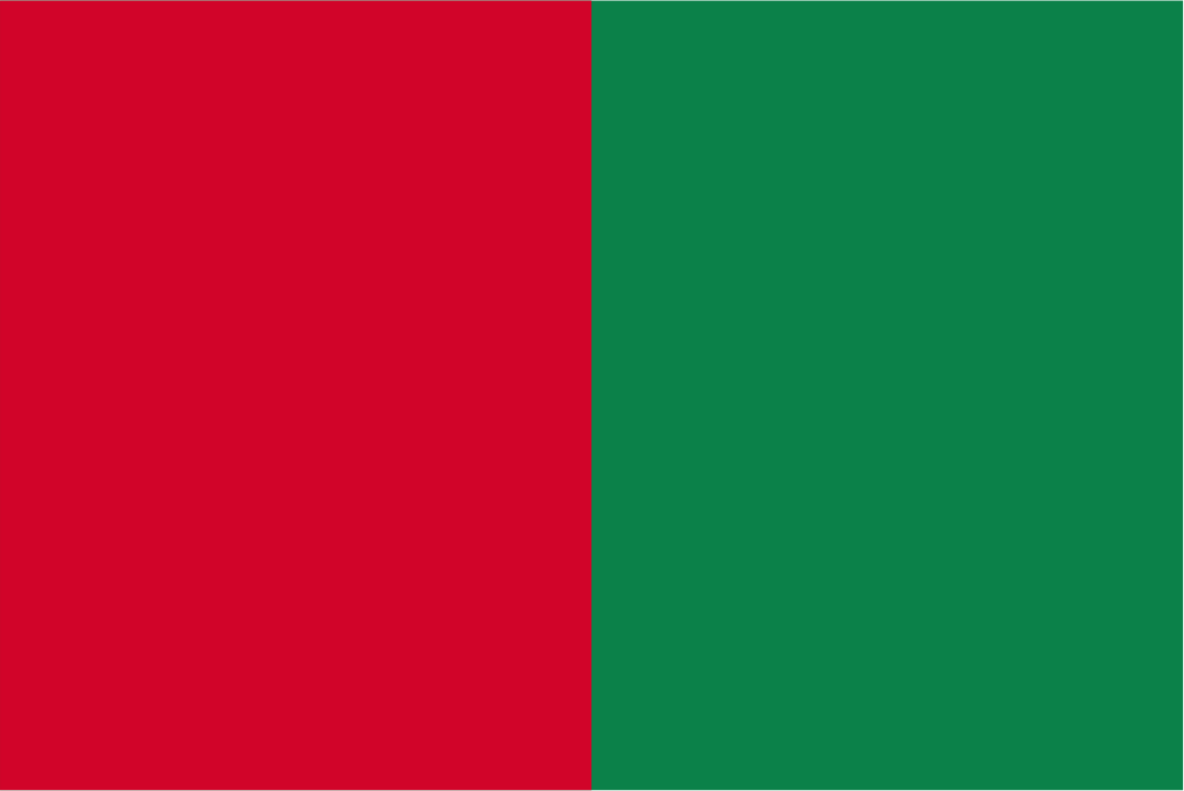 Red & Green Handwaver Flag