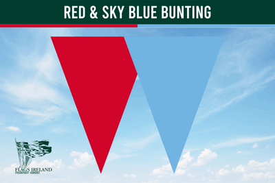 Red & Sky Blue Colour Bunting