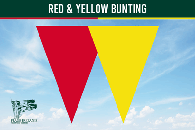 Rot- und Gelbfarbene Wimpelkette