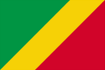 Kongo, Republik. Nationalflagge