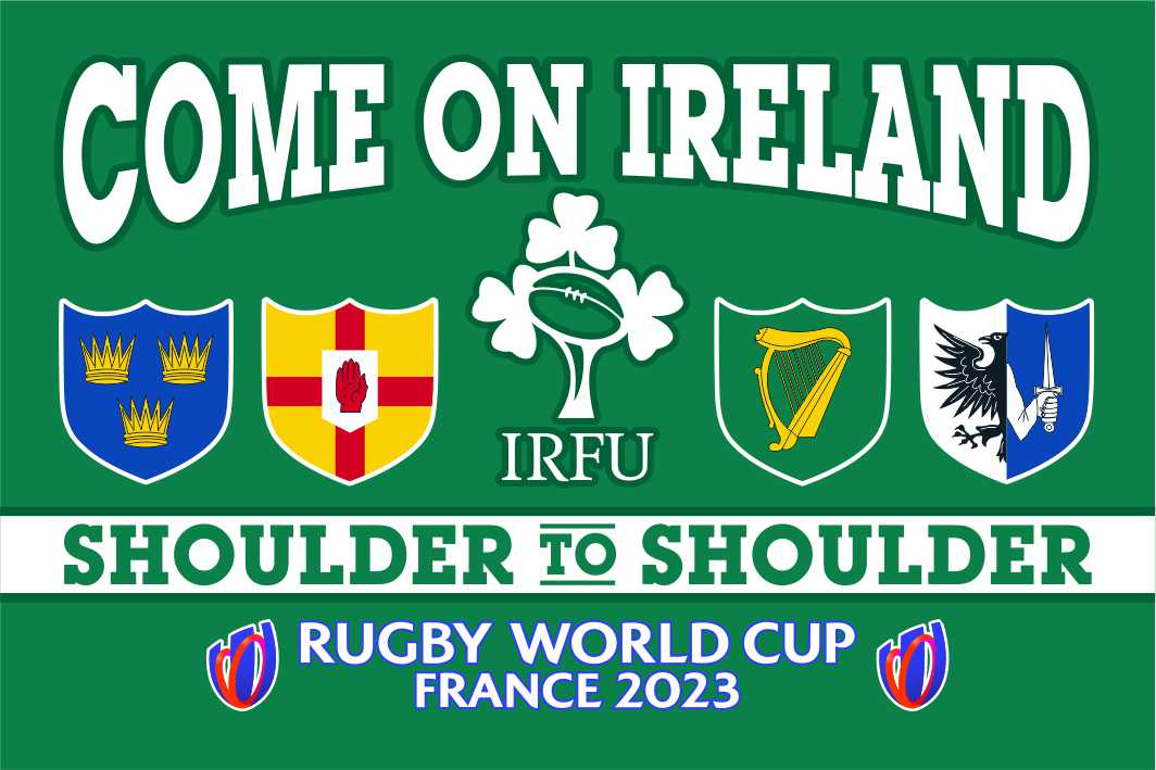 Rugby World Cup 2023 'Come On Ireland' Flag – Flags Ireland Prospect Design