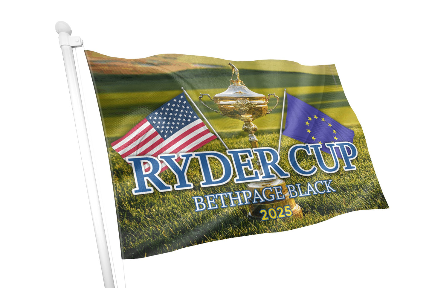 Ryder Cup Bethpage Black 2025 Trophy Flag