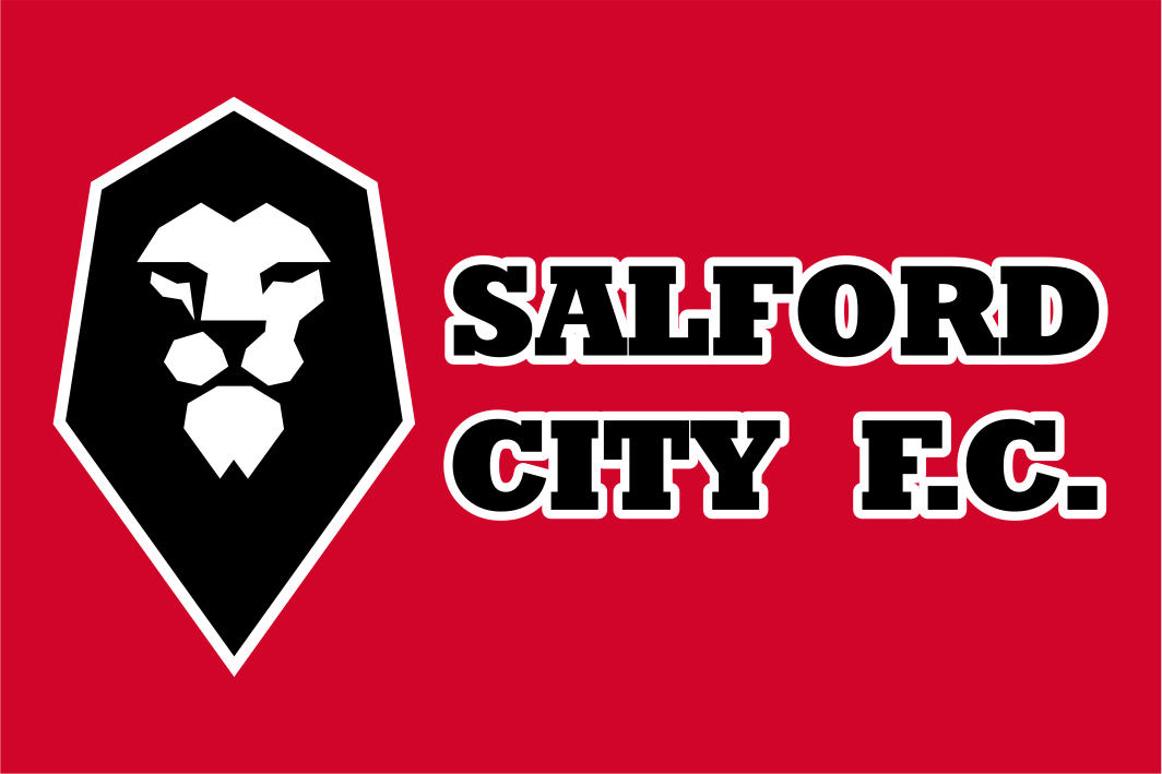 Salford City Football Club Crest & Text Flag