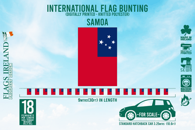 Wimpelkette mit Samoa-Flagge