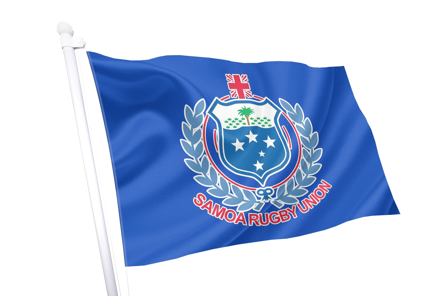 Bandeira com crista de rugby de Samoa - Manu Samoa